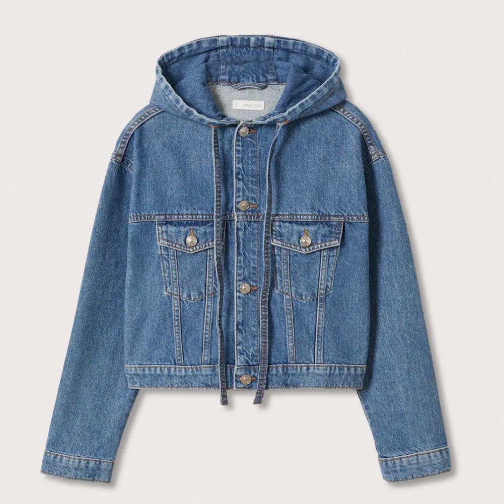 Mango Kids Med Blue Oversized denim jacket